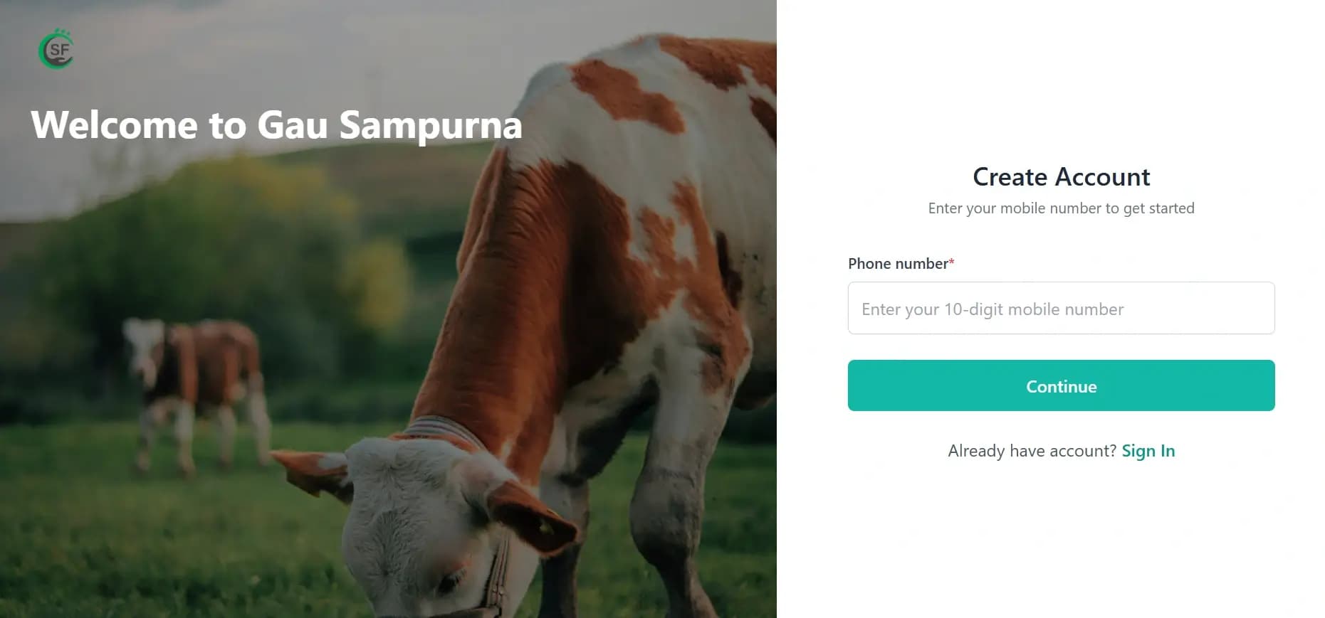 Register on Gau Sampurna - Consult a veterinary expert online